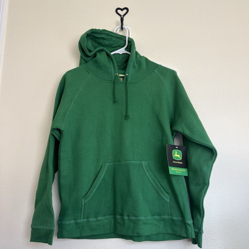NWT John Deere Womens Sz M Pullover Sweatshirt Hoodie Green St. Patrick’s Irish
